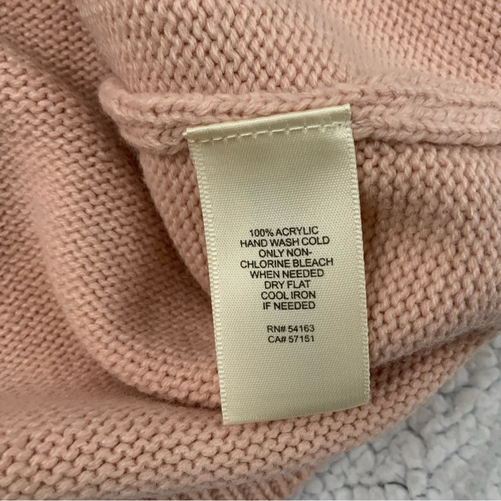 Eliza J Faux Pearl Knit Sweater Dress Size Large Blush Pink Classic Preppy New - Picture 11 of 11